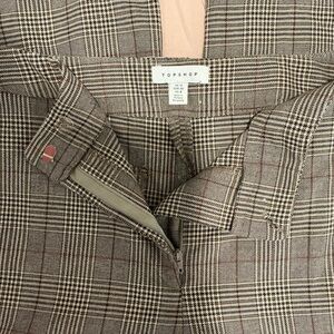 Topshop Plaid Dress Pants